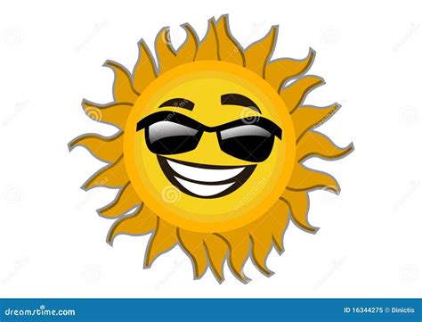 Sunglass Sun Cartoon Character Royalty Free Stock Photo Image 16344275