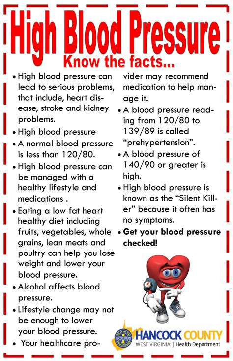 High blood pressure is called a silent killer because most people feel just fine…until they go blind, have a treat your high blood pressure. Hancock County Health Department