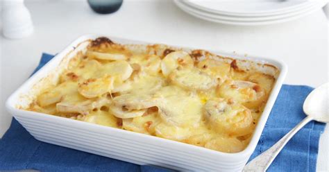 Potatoes may also be baked at lower temperatures for longer times. Potato Bacon Onion and Garlic Bake Recipe | Australia's ...