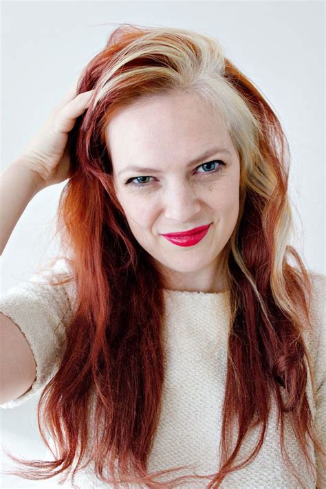 Blonde streak | Blonde streaks, Red blonde hair, White streak in hair