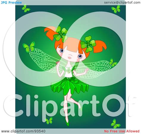 Royalty Free Rf Clipart Illustration Of A St Patricks Day Fairy With