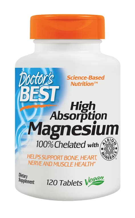Doctor S Best High Absorption Magnesium 200 Mg 120 Tablets