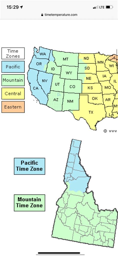 Time Zone Map Boise Idaho Map Of World