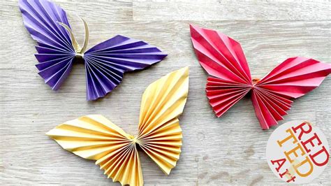 Changed the color midprint multiple times. Easy Paper Butterfly Origami - Cute & Easy Butterfly DIY ...