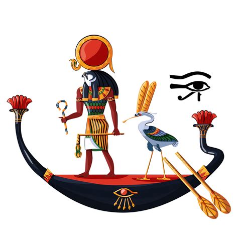 Ancient Egypt Sun God Ra Or Horus Cartoon Vector 20596929 Vector Art At Vecteezy