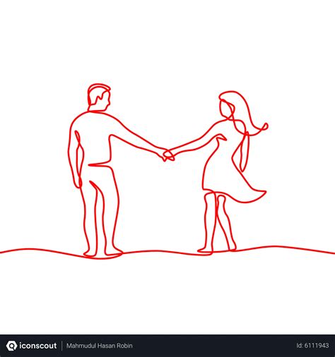 Free Couple Walk Animated Illustration Download In Json Lottie Or Mp4