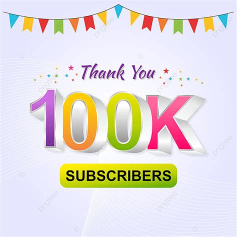 Thank You 100k Subscribers 3d Background One Lakh Youtube Celebration