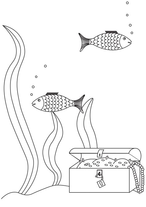Fish In Aquarium Coloring Pages