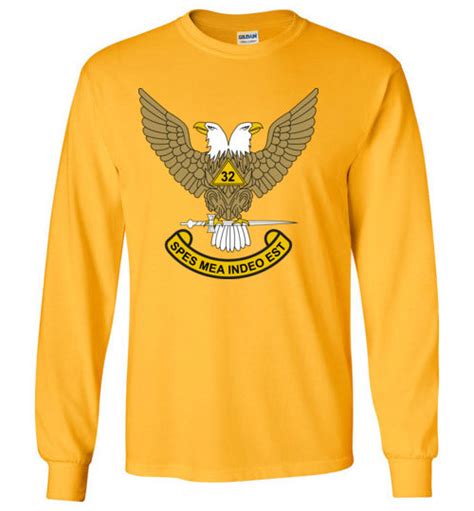 Buy Scottish Rite 32nd Degree Mason Wings Up Long Sleeve Shirt At 357