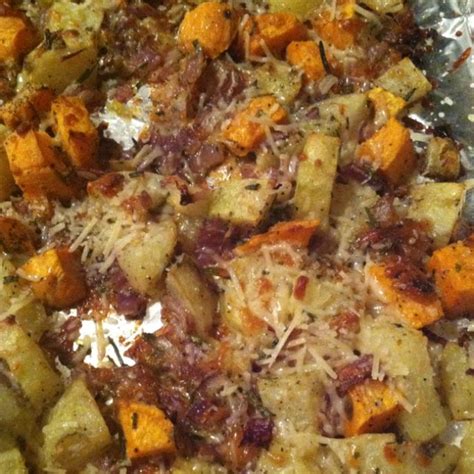 Patrick's day, or serve with your favorite grilled steak. Roasted Parmesan white & sweet potatoes with red onions ...