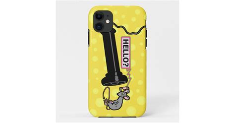 Funny Vintage Telephone And Retro Mouse Novelty Case Mate Iphone Case