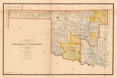 Map Of Oklahoma Territory Barry Lawrence Ruderman Antique Maps Inc