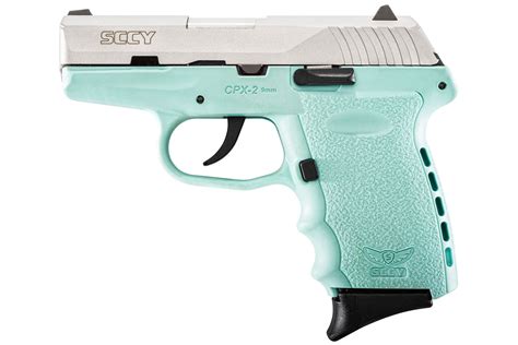 Sccy Cpx 2 9mm Aqua Blue Pistol With Stainless Slide Sportsmans