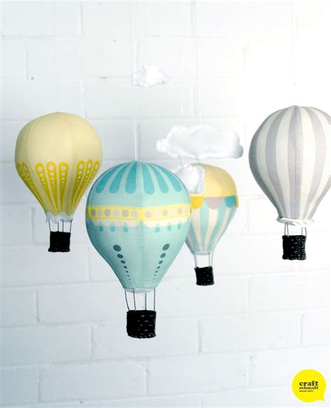 Diy Hot Air Balloon Mobile Kits And Fabric Panels From