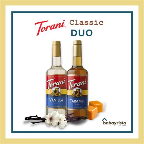 Torani Classic Duo Vanilla Caramel Syrups 750ml Laguna Branch
