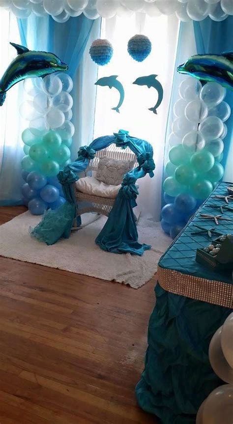 See more ideas about dolphin birthday parties, sea birthday, under the sea party. dolphins Baby Shower Party Ideas | Photo 7 of 16 | Catch ...