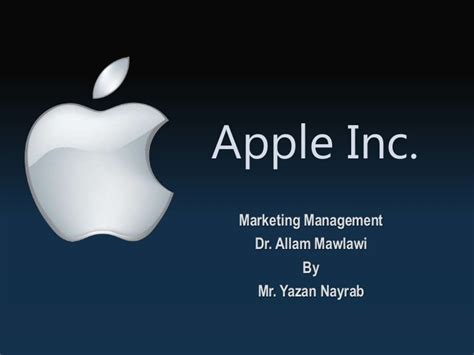 Marketing Presentation For Apple Inc