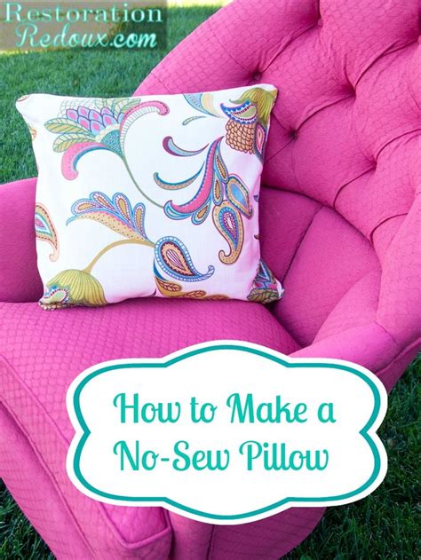 This method of sewing pillows is a great beginner's project. How to Make a No Sew Pillow | Bloggers' Best DIY Ideas ...