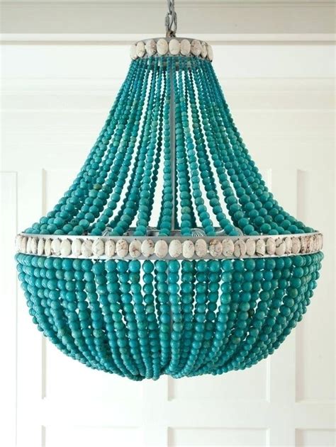 Top Of Small Turquoise Beaded Chandeliers
