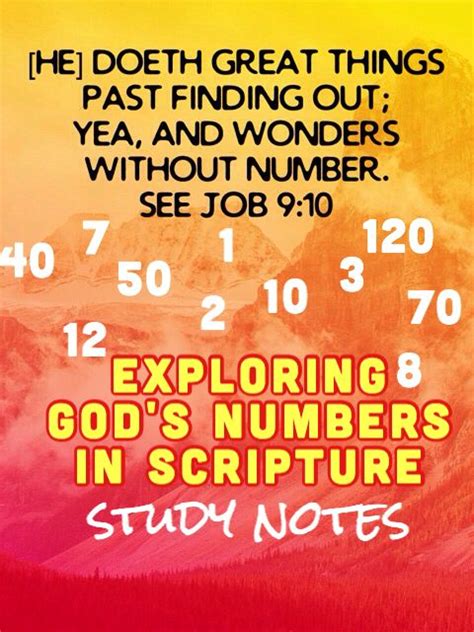 Study Notes On Biblical Numbers Scripture Study Bible Biblical