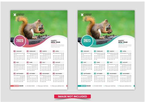 Premium Vector Wall Calendar Template 2023