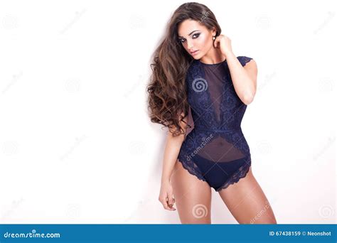 Brunette Woman Posing Stock Image Image Of Female Elegant