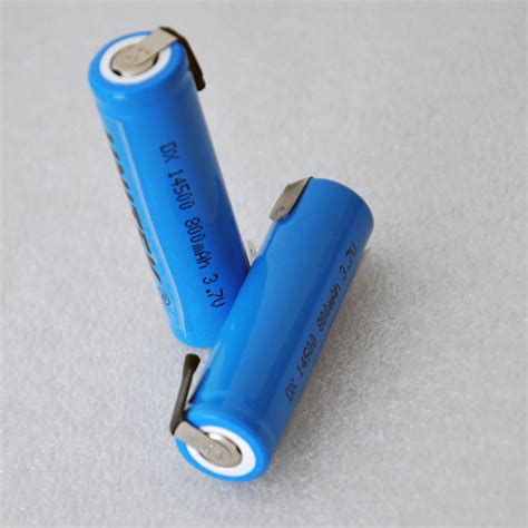 750 Mah Aa 37 Volt 14500 Lithium Ion Battery With Tabs Toys And Hobbies