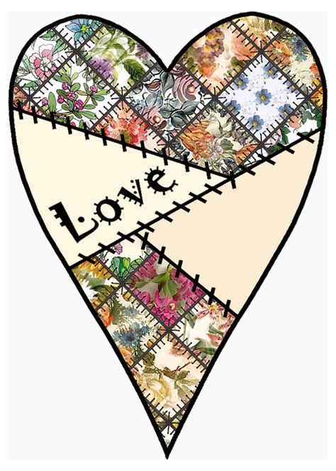 Artbyjean Paper Crafts Set A Theme Patchwork Clipart Love Heart Clip