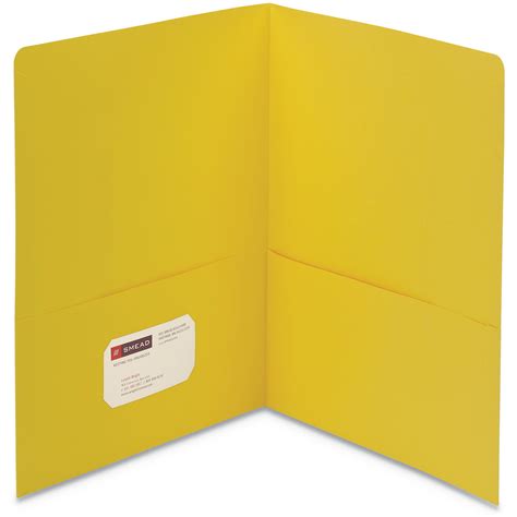 Smead Two Pocket Folder Textured Paper Yellow 25box Smd87862