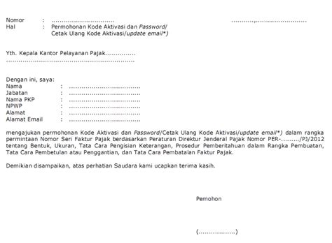 Contoh Surat Pernyataan Revisi Faktur Pajak Gawe CV