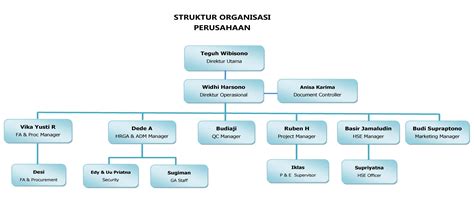 Struktur Organisasi Perusahaan Pt Homecare