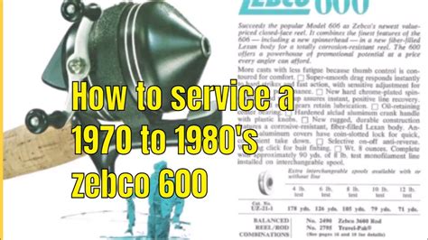 How To Service A 1970 To 1980 S Zebco 600 Spincast Fishing Reel YouTube