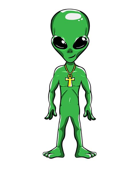 Green Alien Cartoon Character Space Mode 8506205 Png