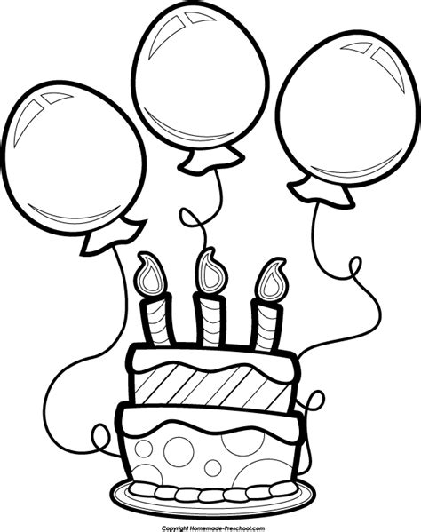 Happy Birthday Clipart Free Black And White 20 Free Cliparts Download