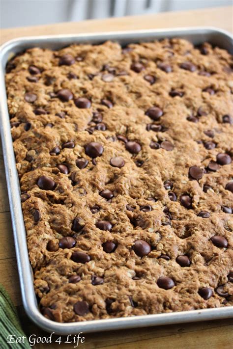 They're super easy and made a touch healthier with a mix of whole grain oats, whole wheat flour, coconut or olive oil, and a reduced amount of sugar. Dark Chocolate and Oatmeal Cookie Bars | Wishes and Dishes