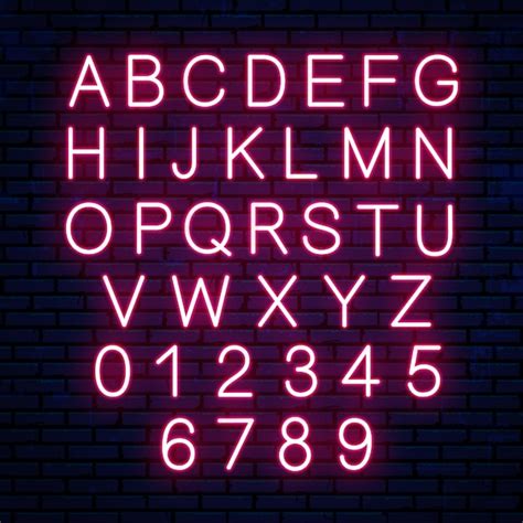 Premium Vector Bright Neon Letters Isolated Neon Red Font Alphabet