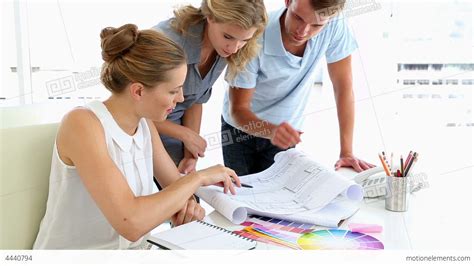 Pretty Interior Designer Working With Clients Stock video ...