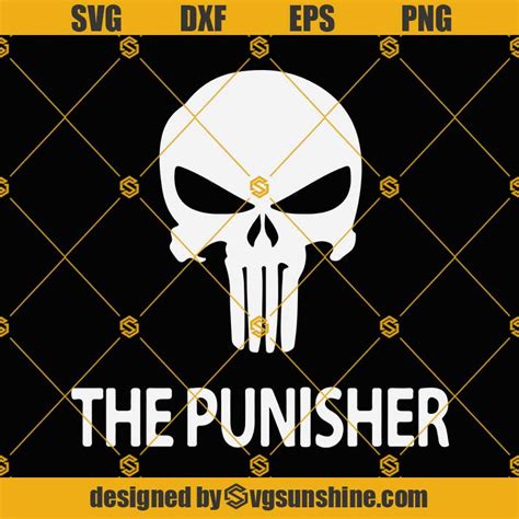 The Punisher Svg Punisher Png Cut Files Clipart Cricut Silhouette