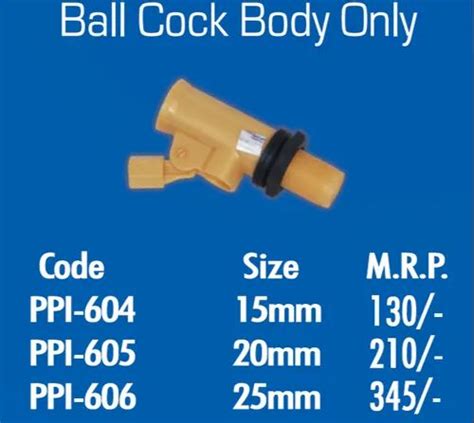Poly Plast Ball Cock Body At Rs 130piece In New Delhi Id 22206149155