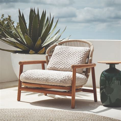 Gloster Fern Low Back Lounge Chair Luxury Outdoor Living