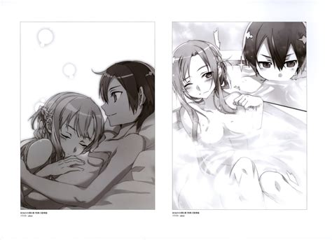 Abec Sword Art Online Asuna Sword Art Online Kirito Bathing