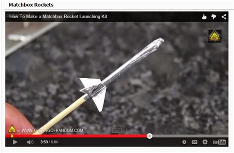 Model Rocket Building Match Head Rockets Video