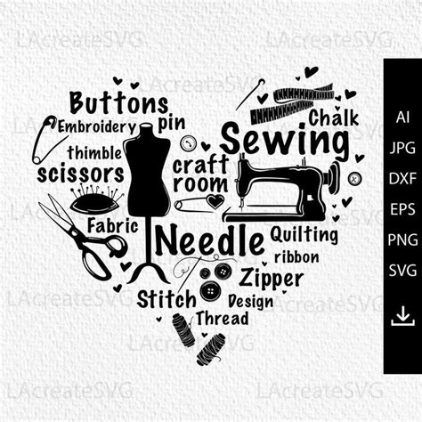 Sewing Svg Files For Cricut Sewing Bundle Design Svg Craft Etsy