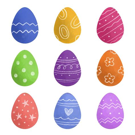 Free Vector Watercolor Easter Eggs Collection