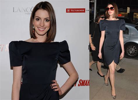 Anne Hathaway Continues To Promote Get Smart Looks Happy