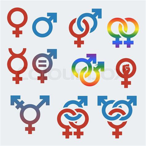 vektor symbole der sexuellen orientierung und geschlechtsidentität stock vektor colourbox