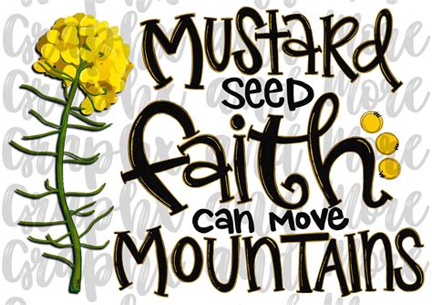 Mustard Seed Faith Png Sublimation Design Hand Drawn Etsy