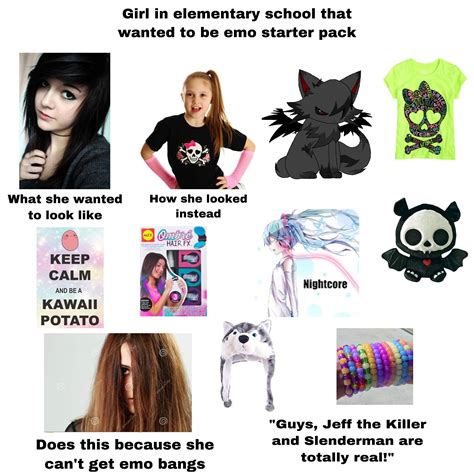 Wannabe 10 Year Old Emo Starter Pack R Starterpacks Starter Packs