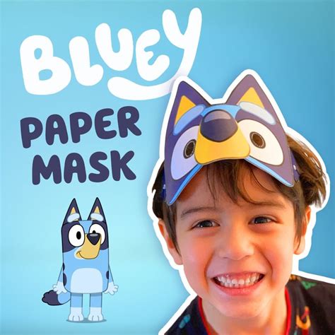 Bluey Paper Mask Diy Disney Junior Pj Masks Birthday Party Pj