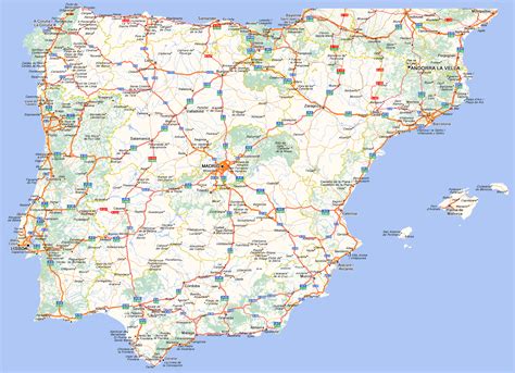 Spain And Portugal Road Map Full Size Ex